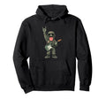 Funny Rock Dog Cartoon Animal Music Hoodie - Novelty Apparel for Adults - T-Shirt, Sweatshirt, Hoodie