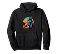 Funny Horse Vaporwave Aesthetic Animal Hoodie - Novelty Apparel for Adults - T-Shirt, Sweatshirt, Hoodie
