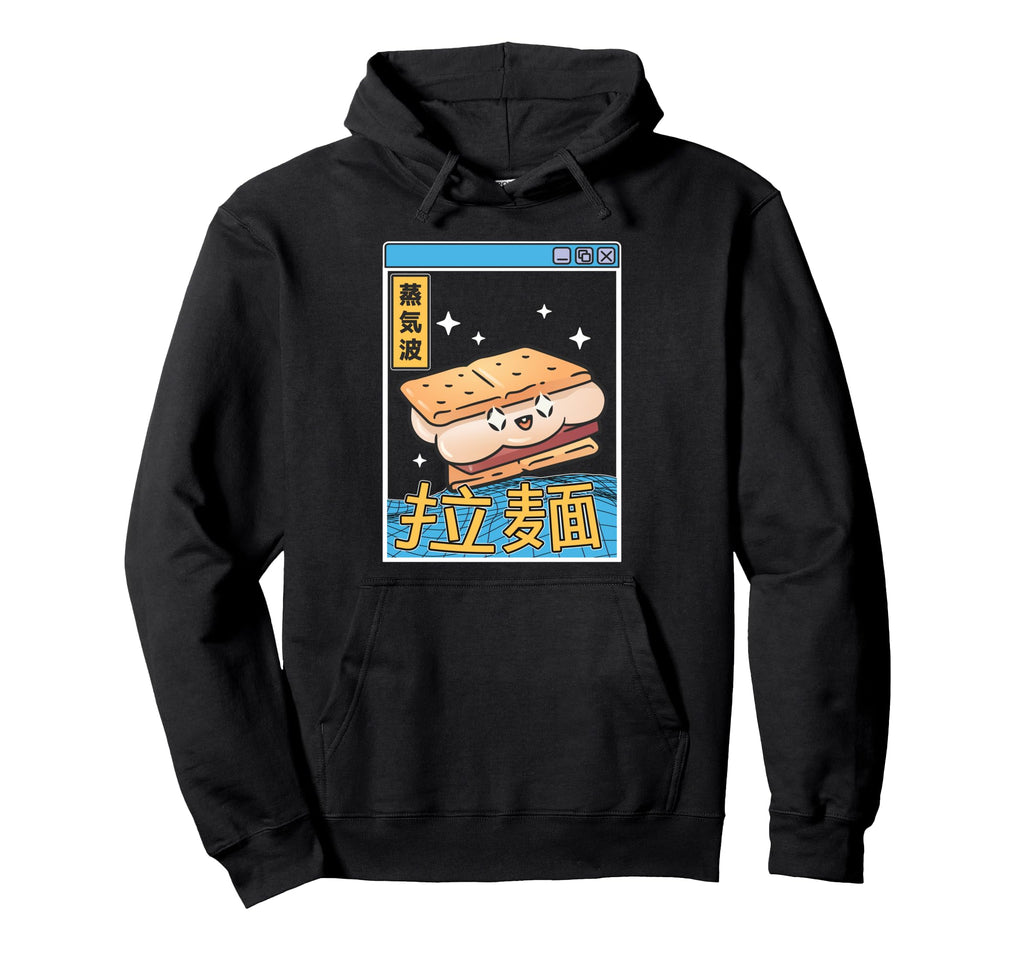 Happy Smore Digital Japan 80S Otaku Hoodie - Graphic Print for Adults - T-Shirt, Sweatshirt, Hoodie