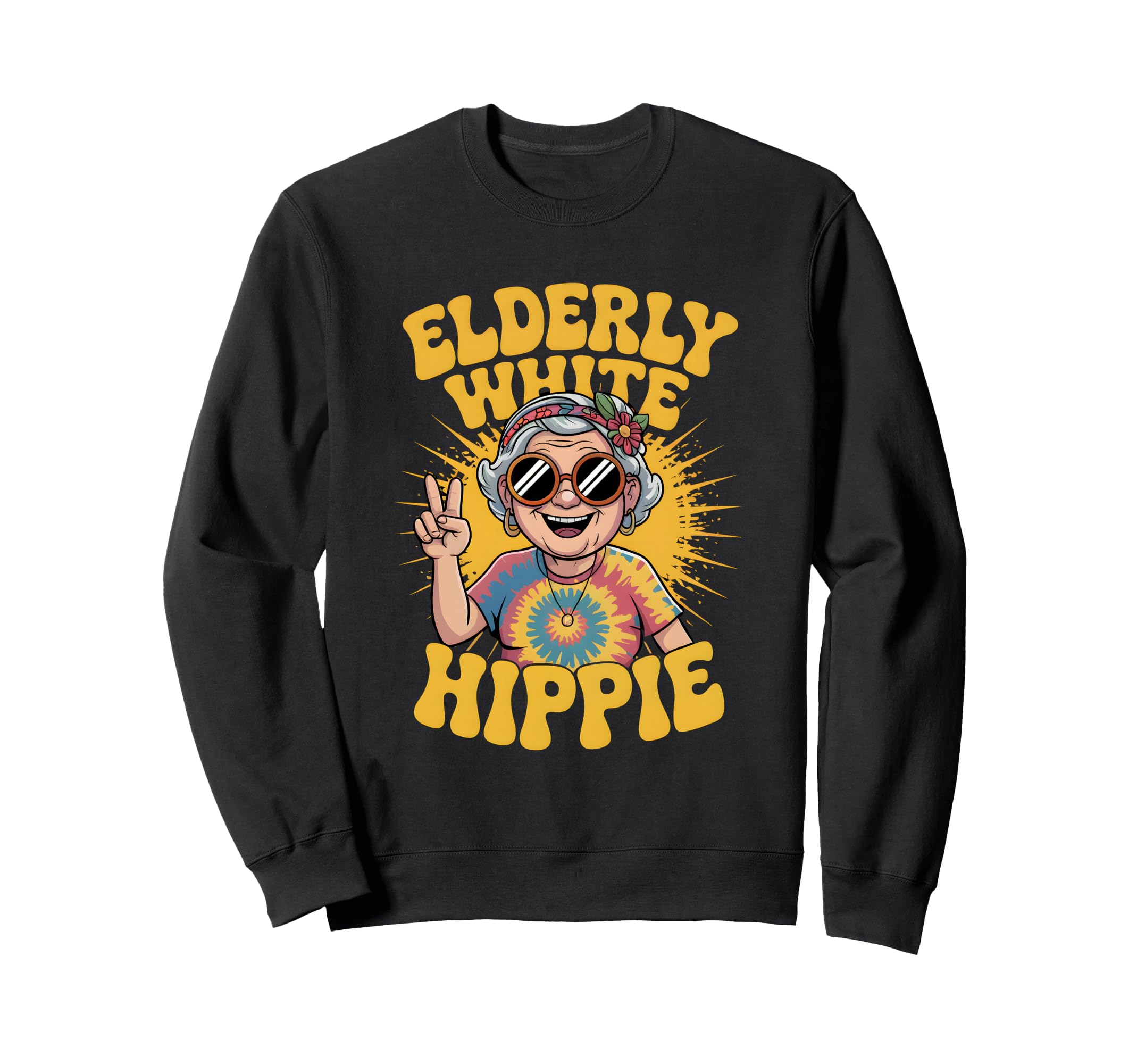 Groovy Hippie Grandma Free Spirit Sweatshirt - Novelty Apparel for Adults - T-Shirt, Sweatshirt, Hoodie