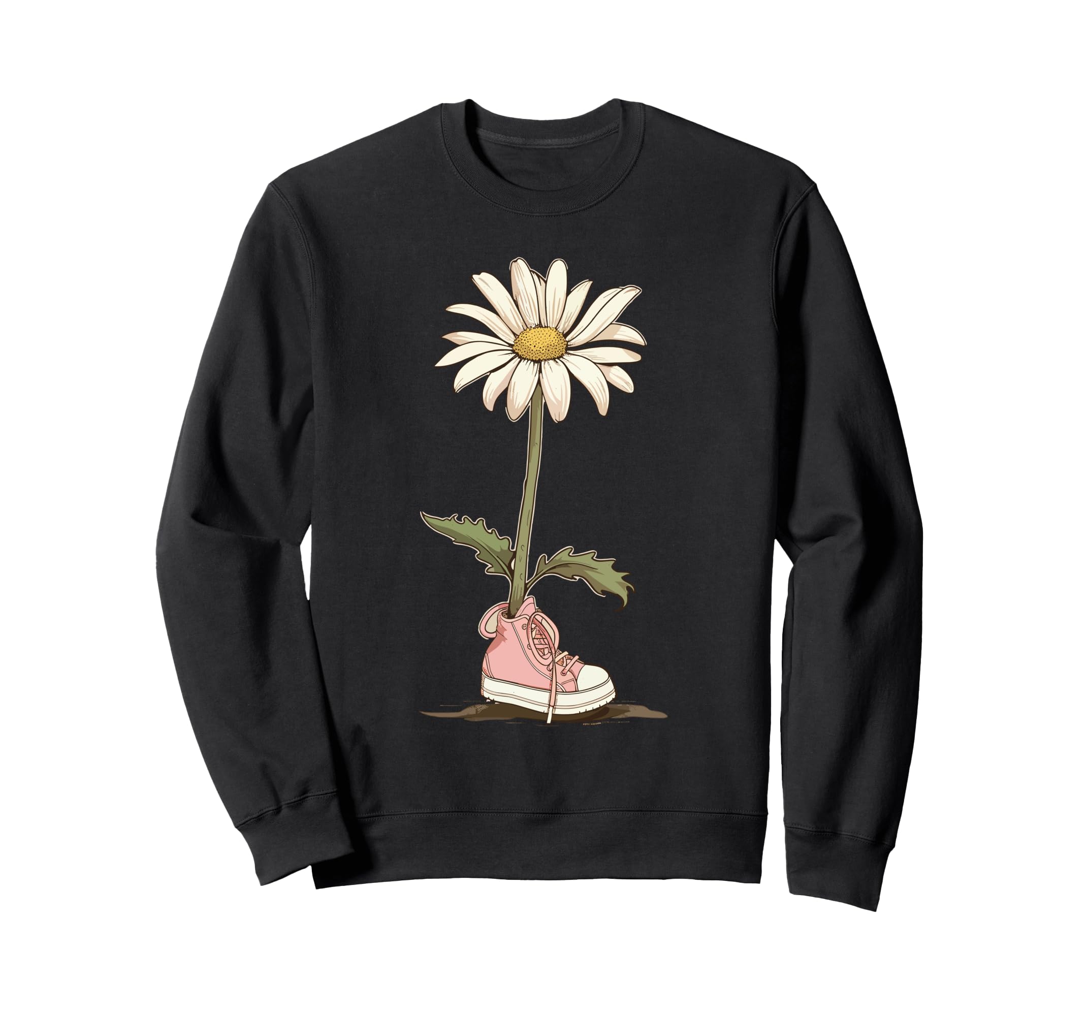 Boho Daisy Flower Botanical Sweatshirt - Streetwear Style Unisex - T-Shirt, Sweatshirt, Hoodie