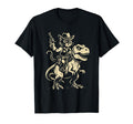 Funny Western Cat Riding Dinosaur Cowboy T-Shirt - Unique Graphic Unisex - T-Shirt, Sweatshirt, Hoodie