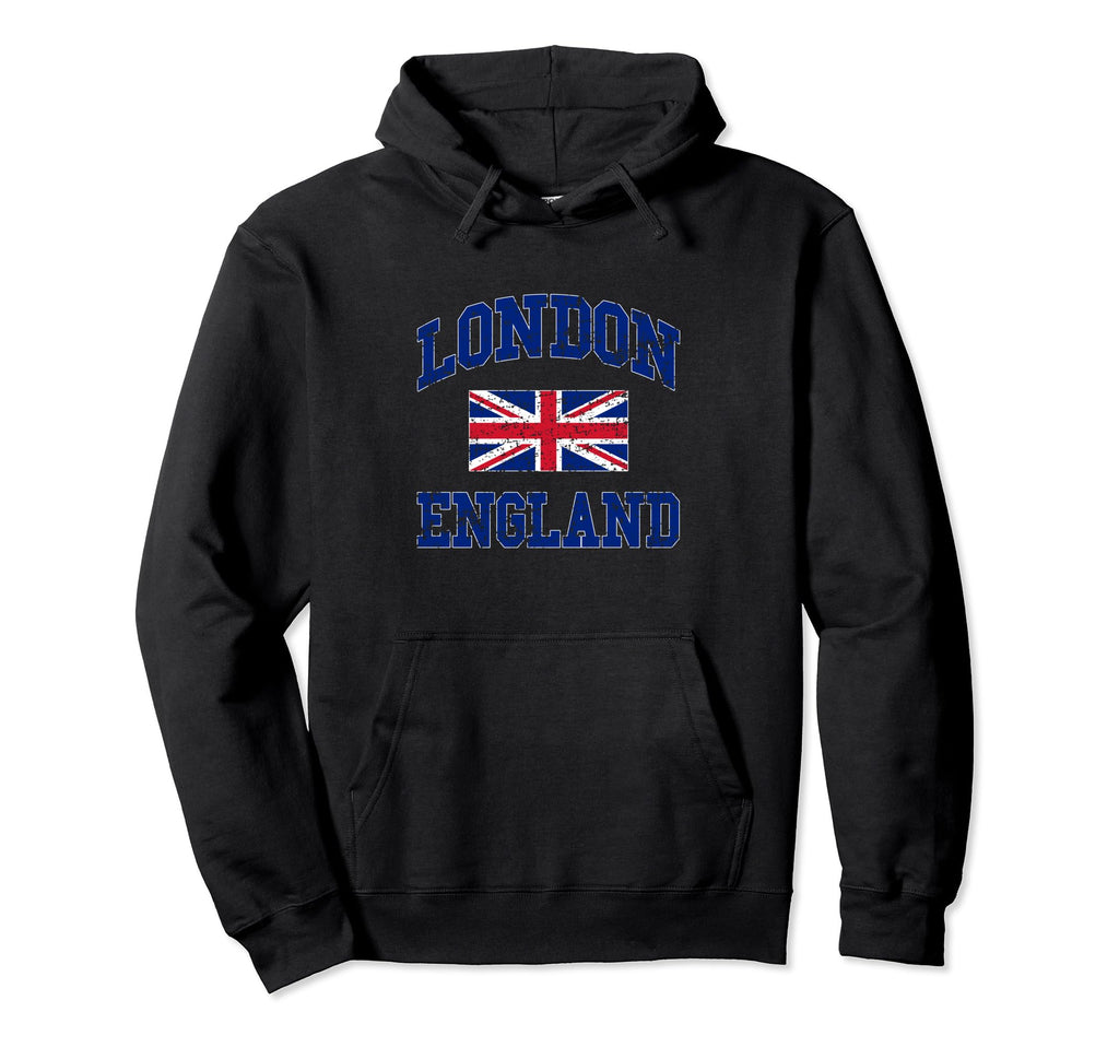 London England Distressed British Union Hoodie - Graphic Print for Adults - T-Shirt, Sweatshirt, Hoodie