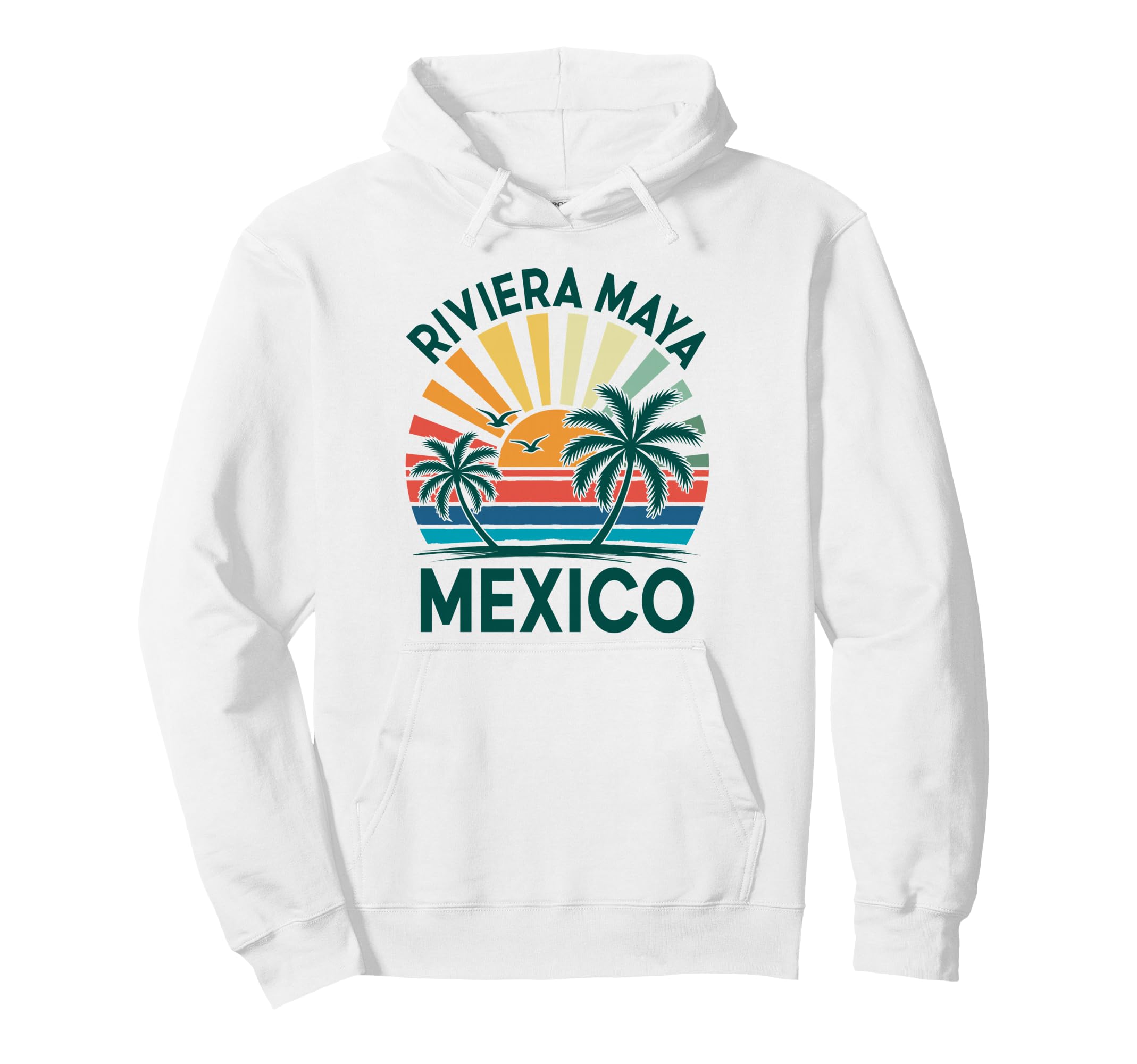 Riviera Maya Beach Mexico Vacation Sunset Hoodie - Graphic Print Men Women - T-Shirt, Sweatshirt, Hoodie