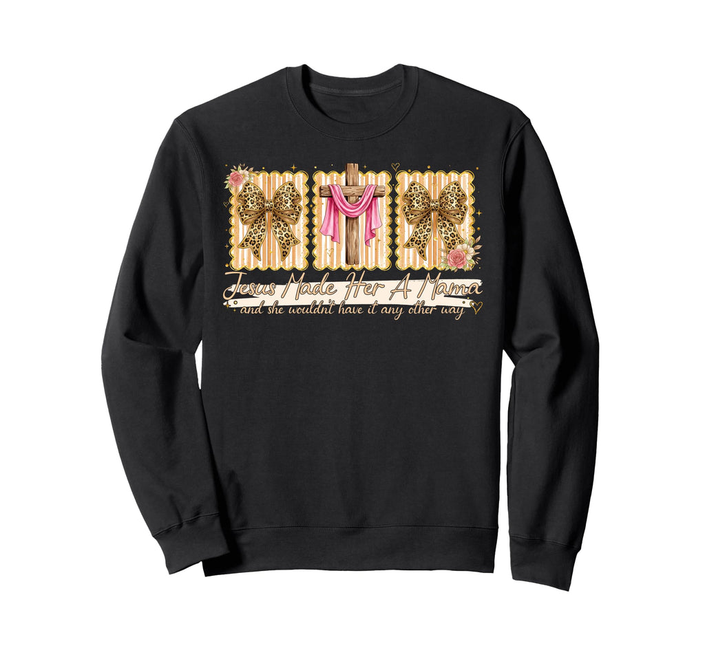 Coquette Christian Mama Jesus Sweatshirt - Casual Everyday Wear for Adults - T-Shirt, Sweatshirt, Hoodie