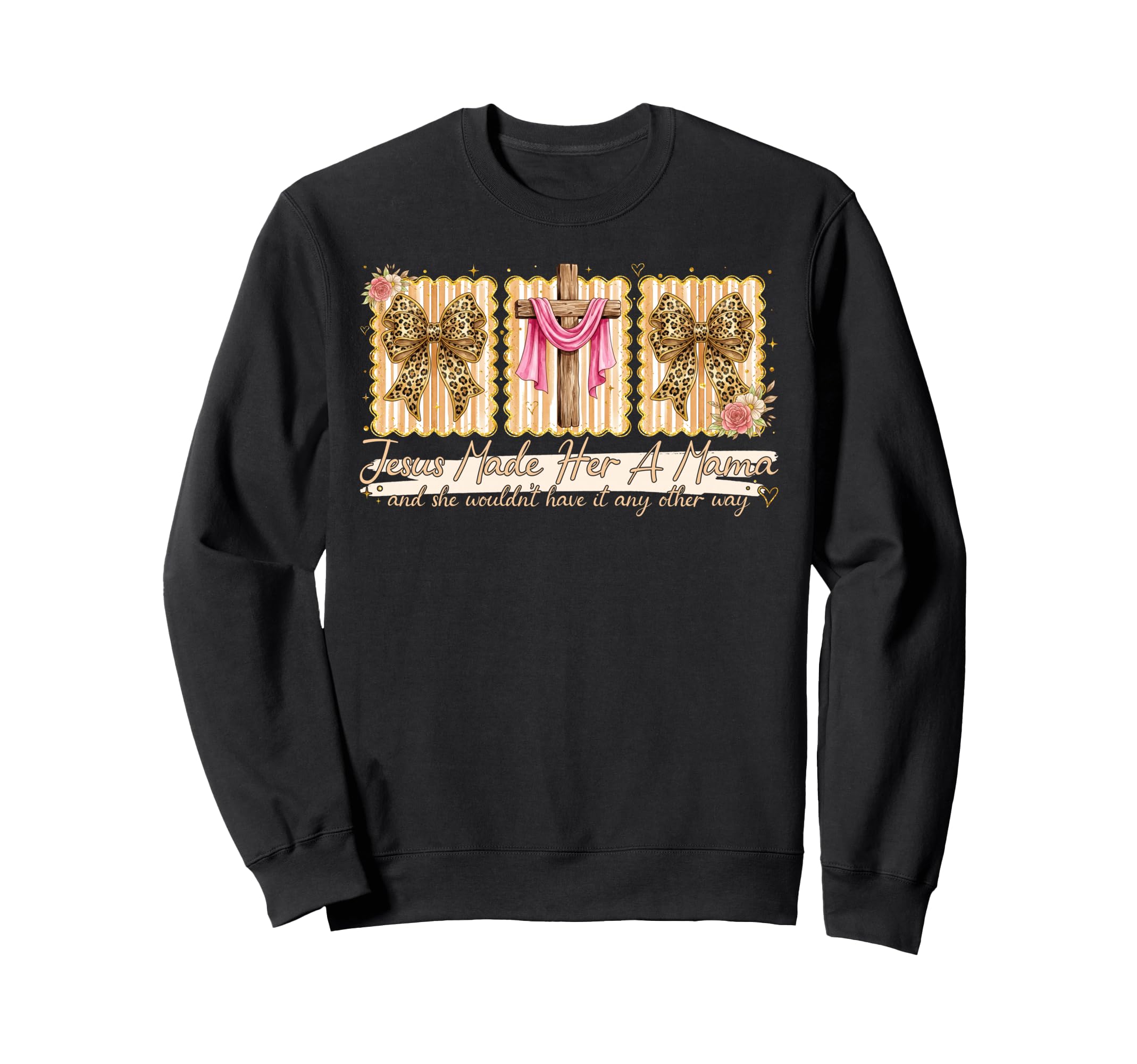 Coquette Christian Mama Jesus Sweatshirt - Casual Everyday Wear for Adults - T-Shirt, Sweatshirt, Hoodie
