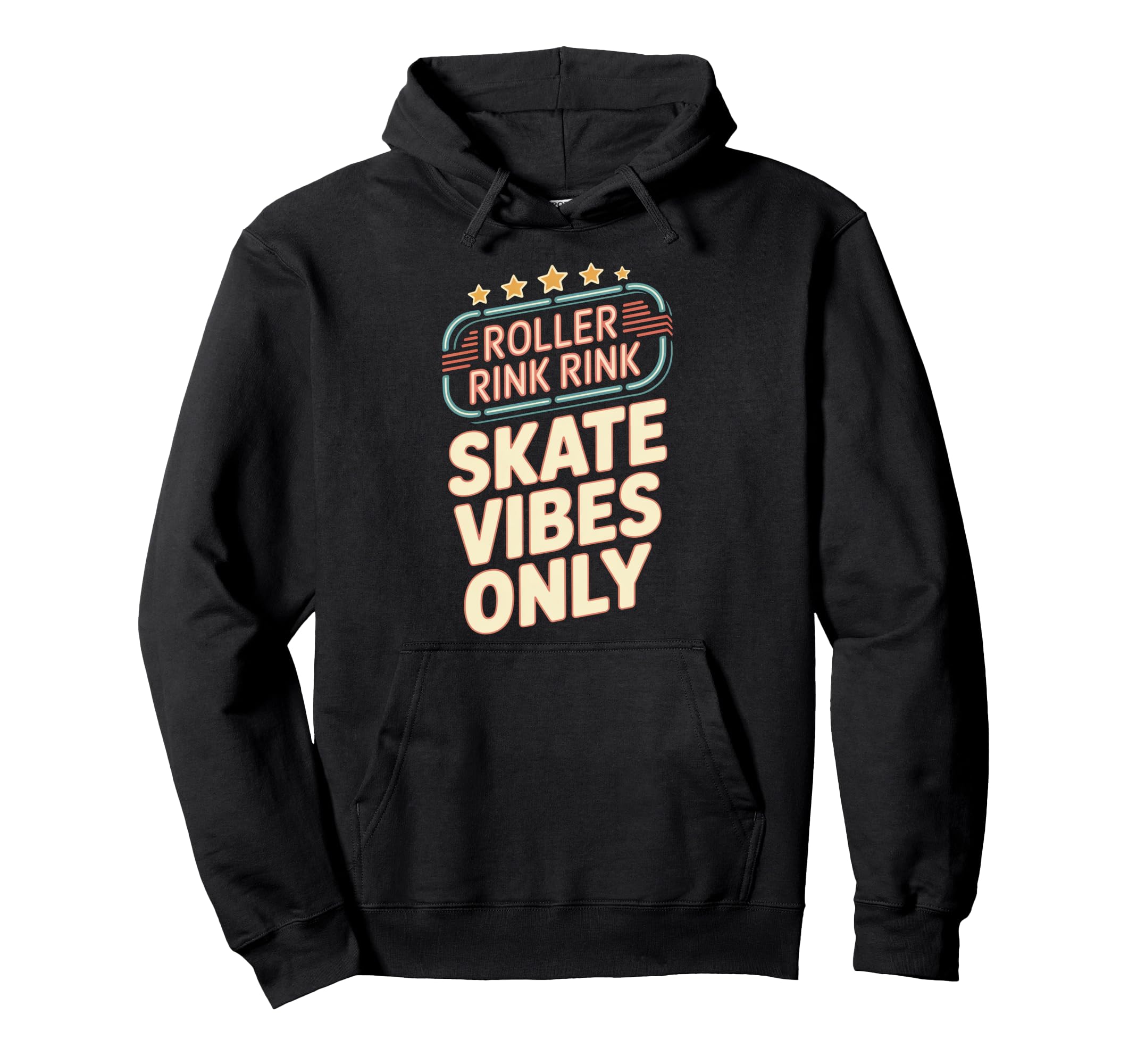 Roller Rink Vibes Hoodie - Novelty Apparel Unisex - T-Shirt, Sweatshirt, Hoodie