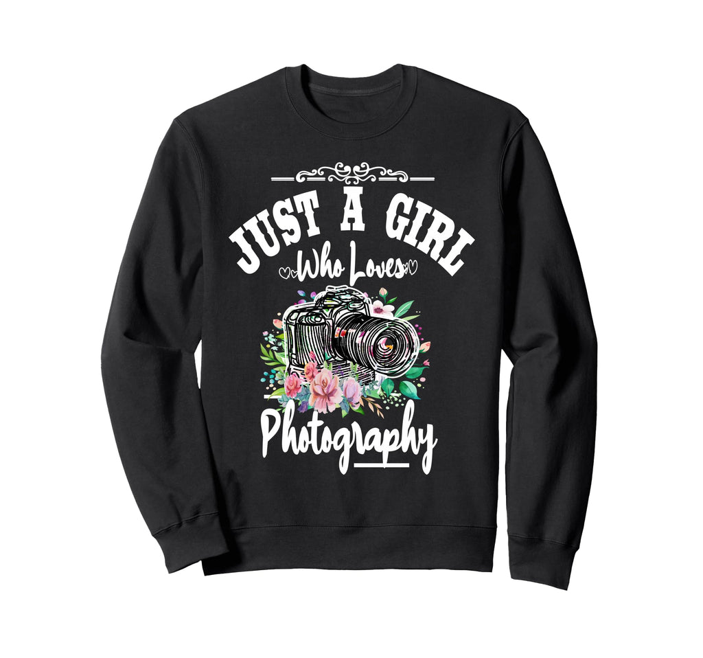Womens Just Who Loves Photography Sweatshirt - Trendy Graphic for Adults - T-Shirt, Sweatshirt, Hoodie