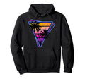 Synthwave Inspired Triangle Sunrise Hoodie - Minimalist Print for Adults - T-Shirt, Sweatshirt, Hoodie