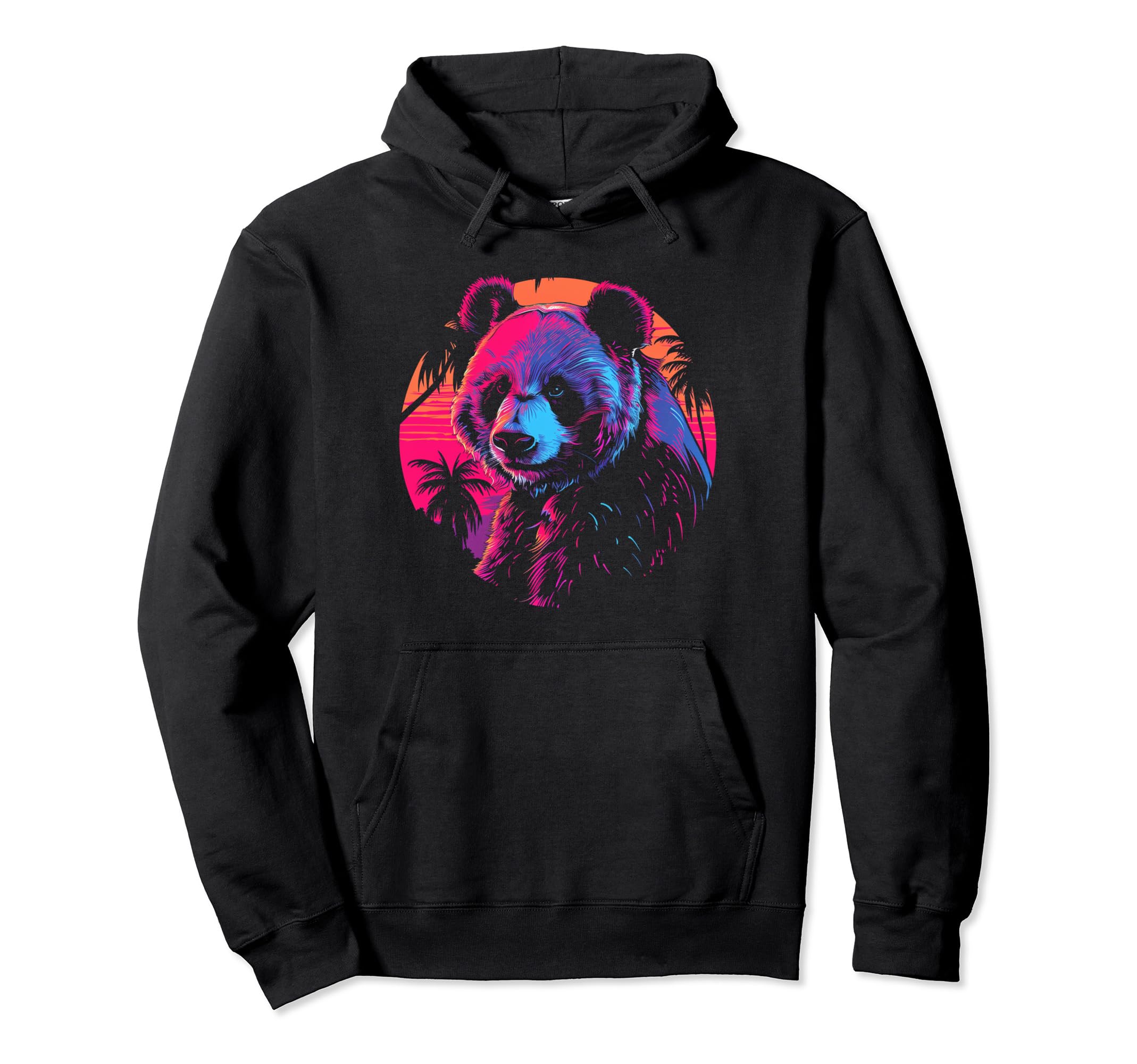 Panda Vaporwave Aesthetic Synthwave 80S 90S Hoodie - Trendy Graphic Unisex - T-Shirt, Sweatshirt, Hoodie