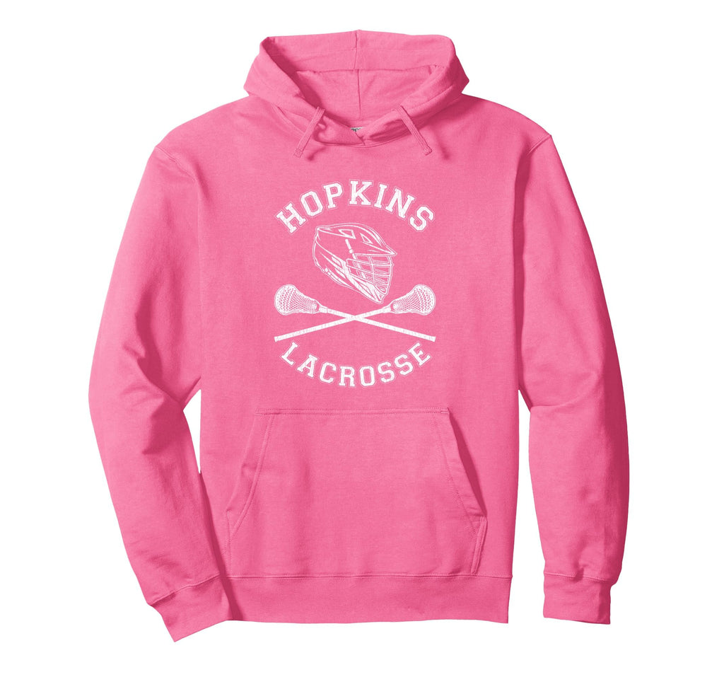 Hopkins Lacrosse Distressed Lax Hoodie - Custom Art Print Unisex - T-Shirt, Sweatshirt, Hoodie