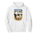 Pug 90S Dog Lover 80S Pug Owner Pug Hoodie - Trendy Graphic for Adults - T-Shirt, Sweatshirt, Hoodie