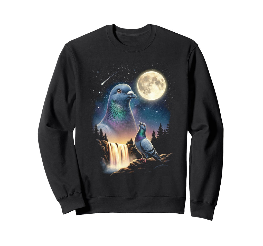 Pigeon Howling To Moon Meme Funny Sweatshirt - Graphic Print for Adults - T-Shirt, Sweatshirt, Hoodie