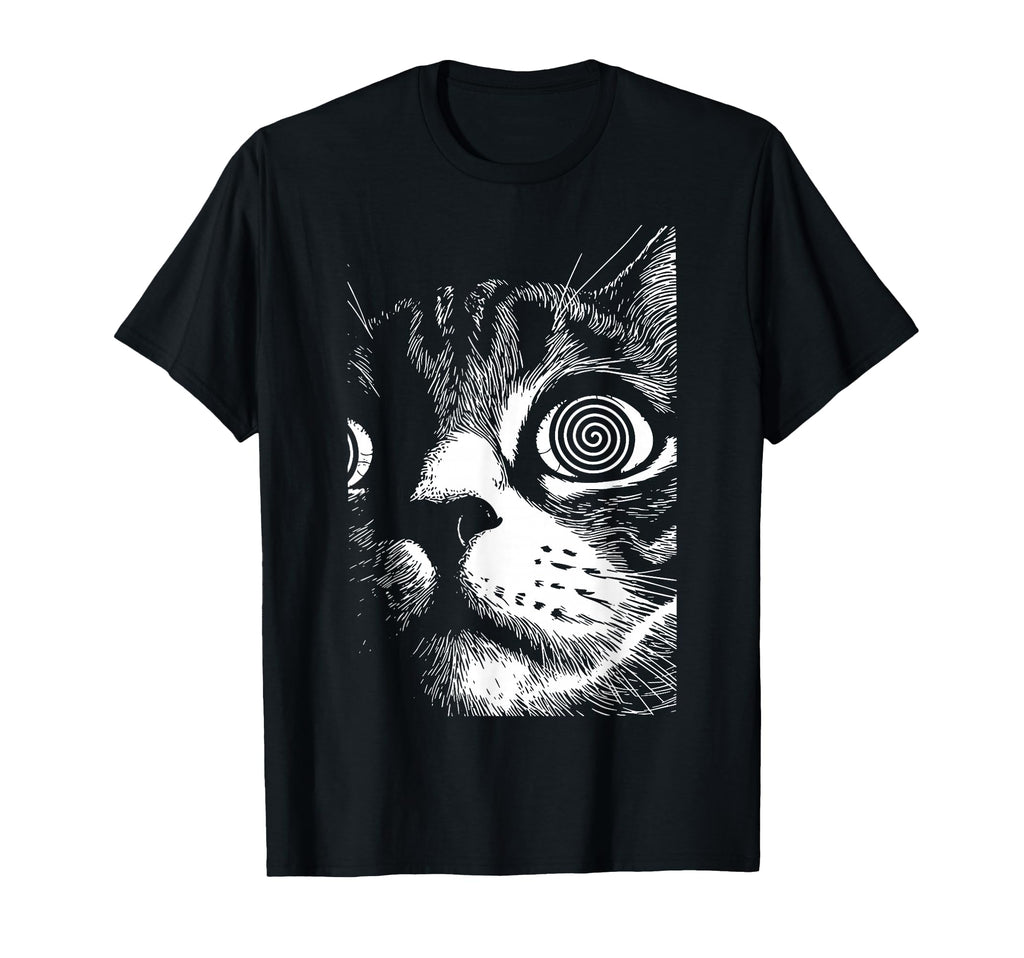 Psychedelic Cat Dark Aesthetic Crust T-Shirt - Custom Art Print for Adults - T-Shirt, Sweatshirt, Hoodie