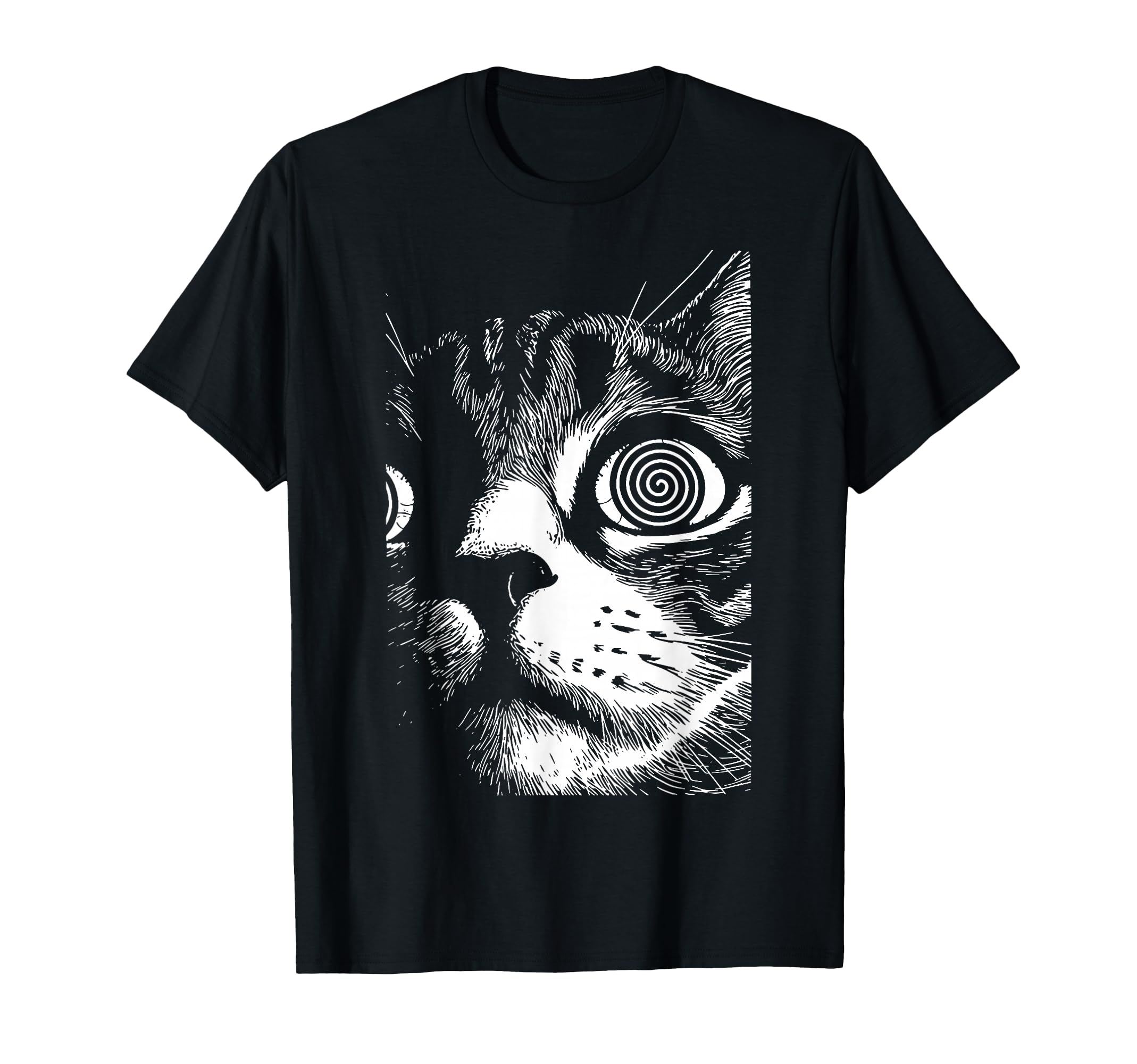 Psychedelic Cat Dark Aesthetic Crust T-Shirt - Custom Art Print for Adults - T-Shirt, Sweatshirt, Hoodie
