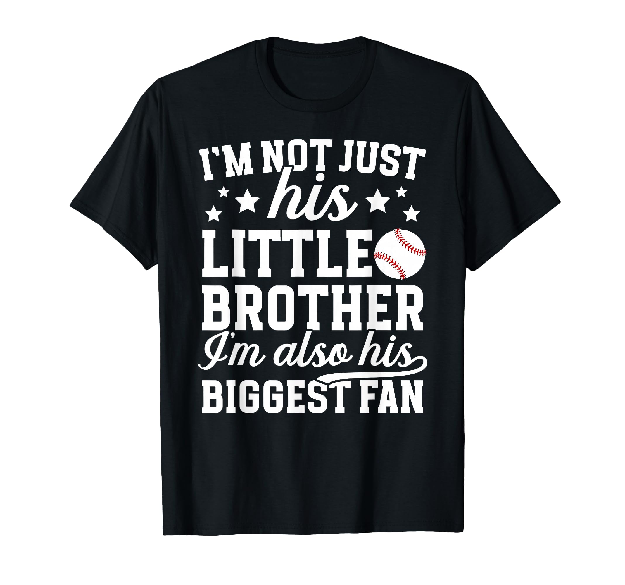 His Biggest Fan Baseball Brother T-Shirt - Casual Everyday Wear for Adults - T-Shirt, Sweatshirt, Hoodie