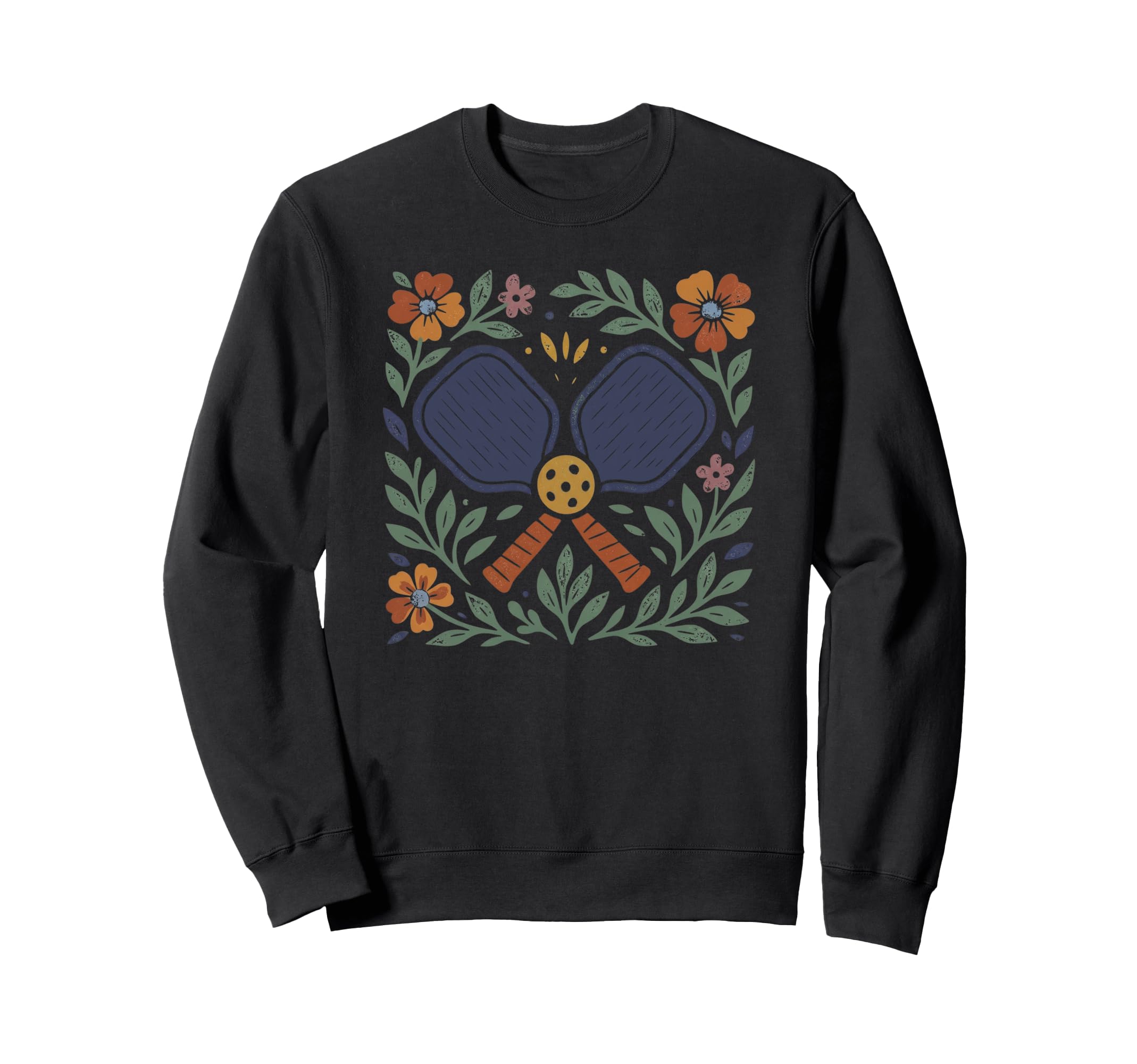 Boho Folk Art Pickleball Pickleballer Sweatshirt - Graphic Print Unisex - T-Shirt, Sweatshirt, Hoodie