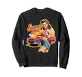 1950S Pinup Car Sweatshirt - Unique Graphic for Adults - T-Shirt, Sweatshirt, Hoodie