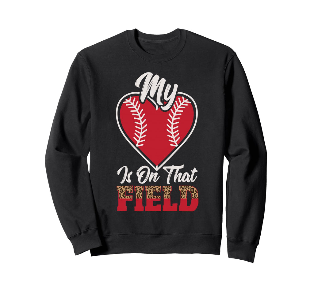 My Heart Is That Field Leopard Sweatshirt - Casual Everyday Wear Unisex - T-Shirt, Sweatshirt, Hoodie