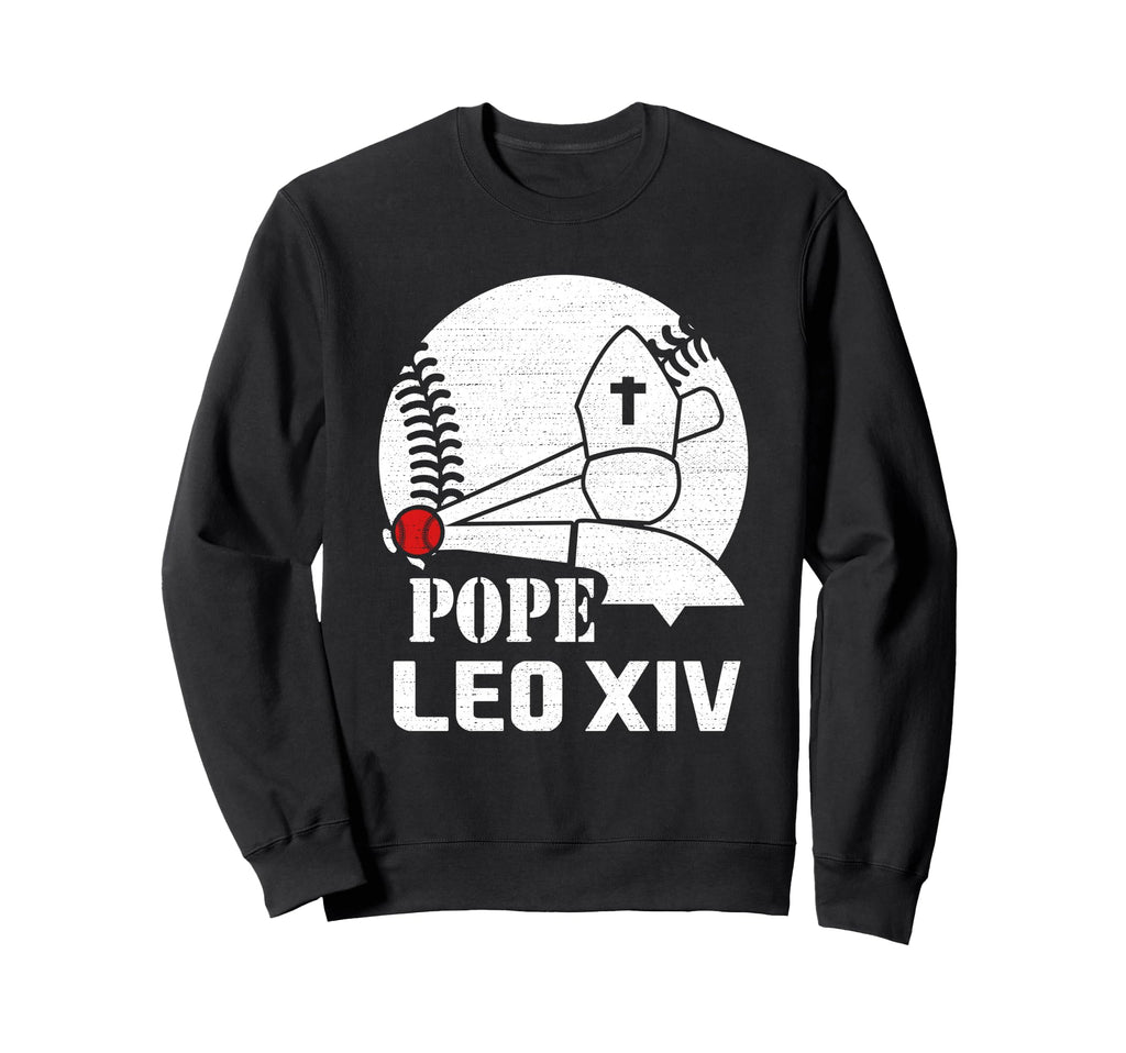 Da Pope Leo Xiv Baseball Sweatshirt - Minimalist Print Unisex - T-Shirt, Sweatshirt, Hoodie