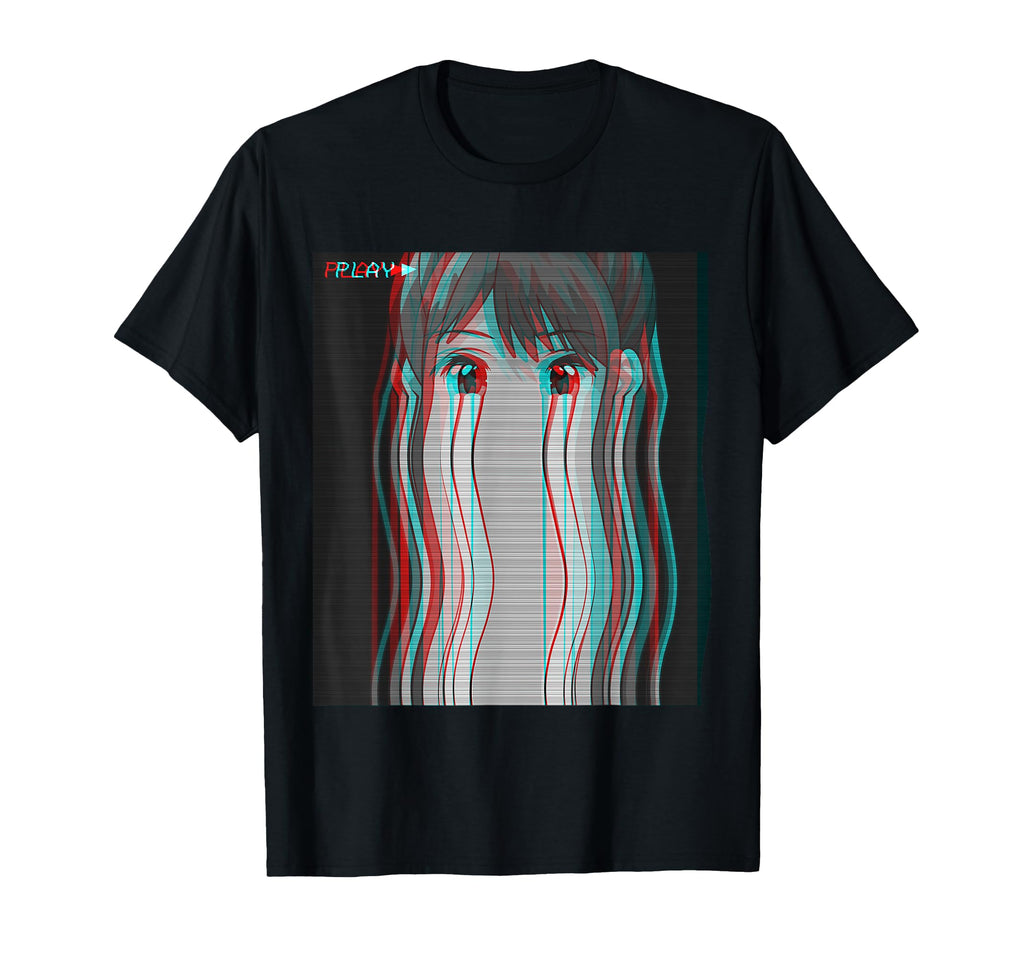 Sad Anime Eboy Egirl Harajuku T-Shirt - Novelty Apparel for Adults - T-Shirt, Sweatshirt, Hoodie