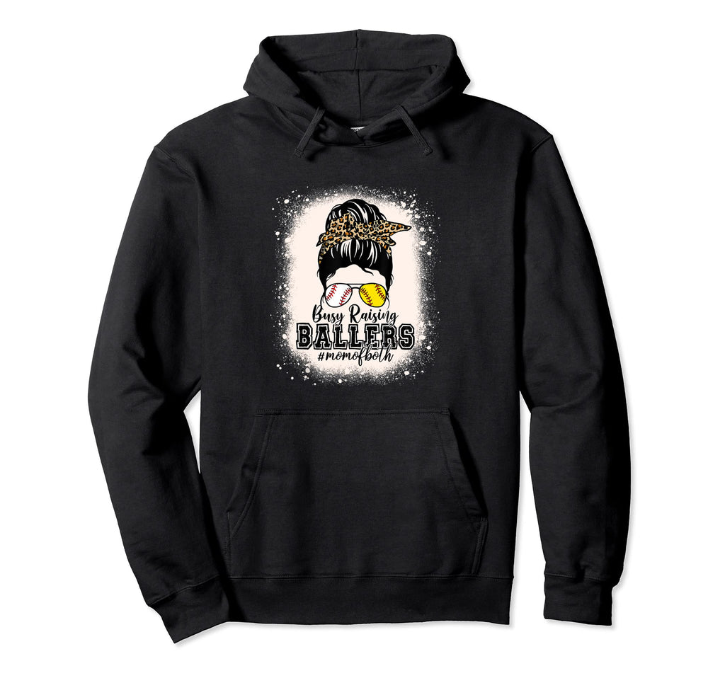 Busy Raising Ballers Mom Both Dance Mom Hoodie - Trendy Graphic Unisex - T-Shirt, Sweatshirt, Hoodie