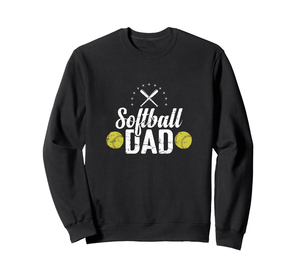 Softball Dad Softball Dad Baseball Sweatshirt - Trendy Graphic Unisex - T-Shirt, Sweatshirt, Hoodie