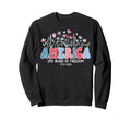 250 Years Flower America Boho Sweatshirt - Aesthetic Graphic Men Women - T-Shirt, Sweatshirt, Hoodie