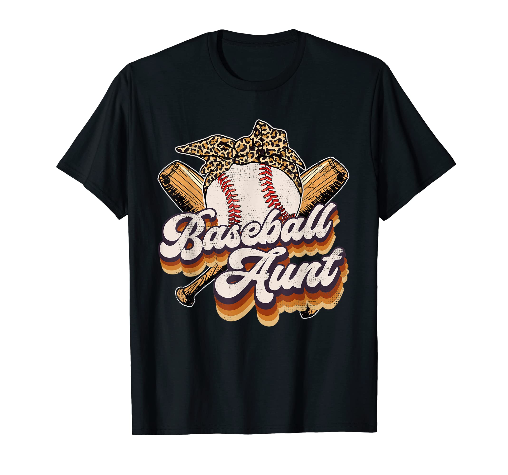 Baseball Aunt Leopard Headband T-Shirt - Minimalist Print for Adults - T-Shirt, Sweatshirt, Hoodie