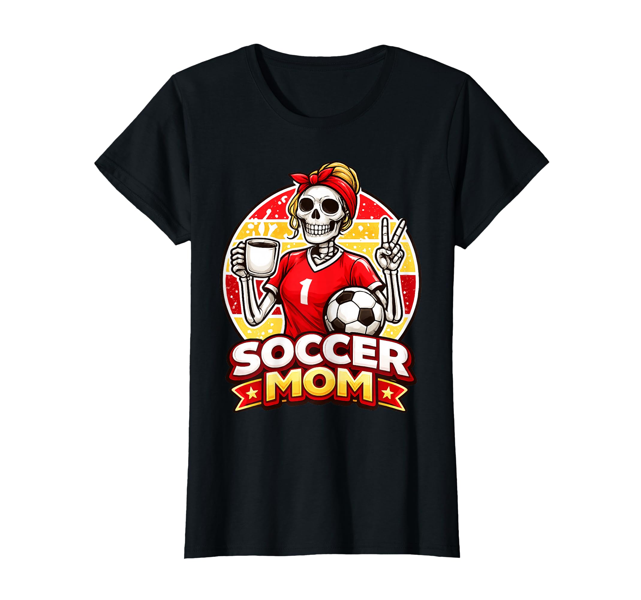 Soccer Mom Game Day Coffee Lover T-Shirt - Novelty Apparel for Adults - T-Shirt, Sweatshirt, Hoodie