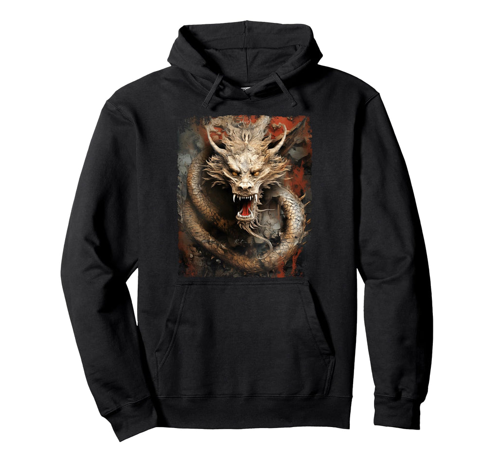 Aesthetic Dragon Streetwear Hoodie - Minimalist Print Men Women - T-Shirt, Sweatshirt, Hoodie
