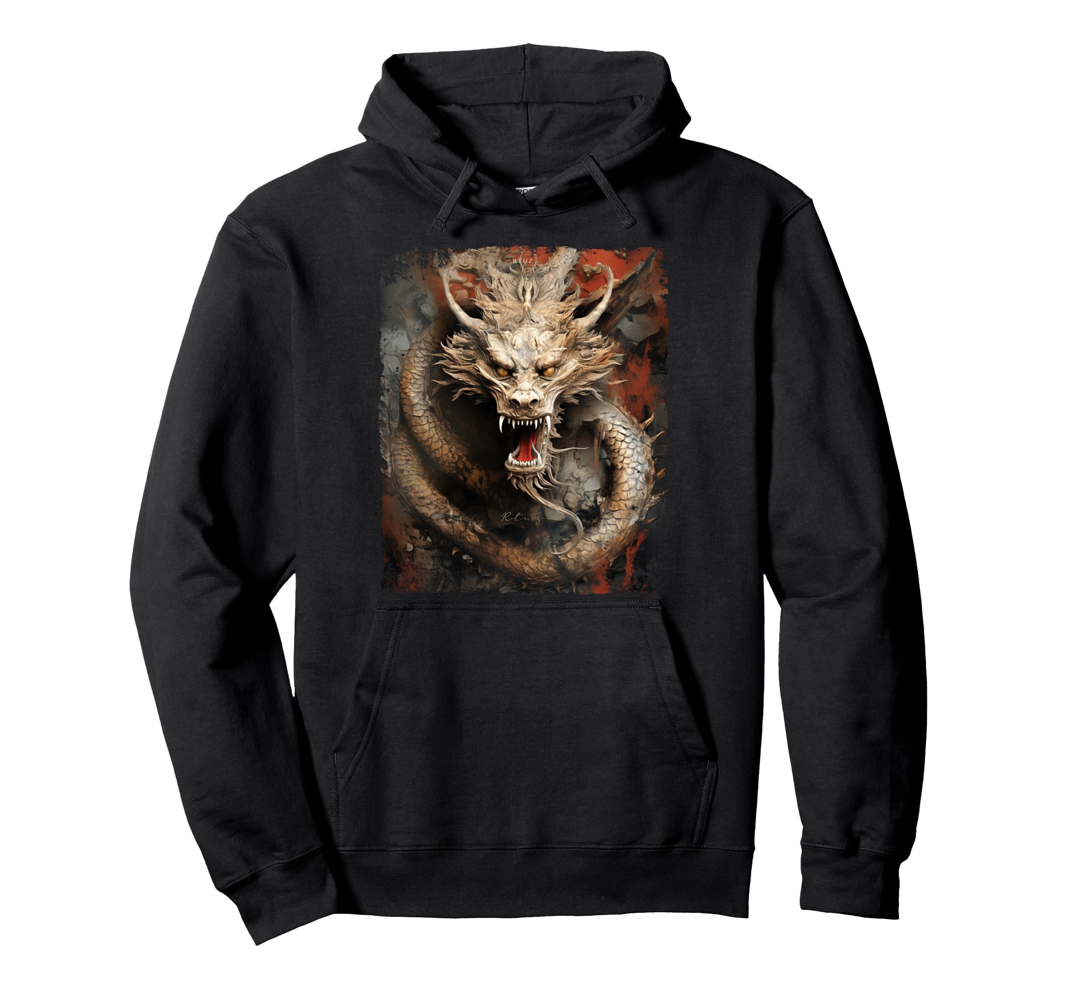 Aesthetic Dragon Streetwear Hoodie - Minimalist Print Men Women - T-Shirt, Sweatshirt, Hoodie