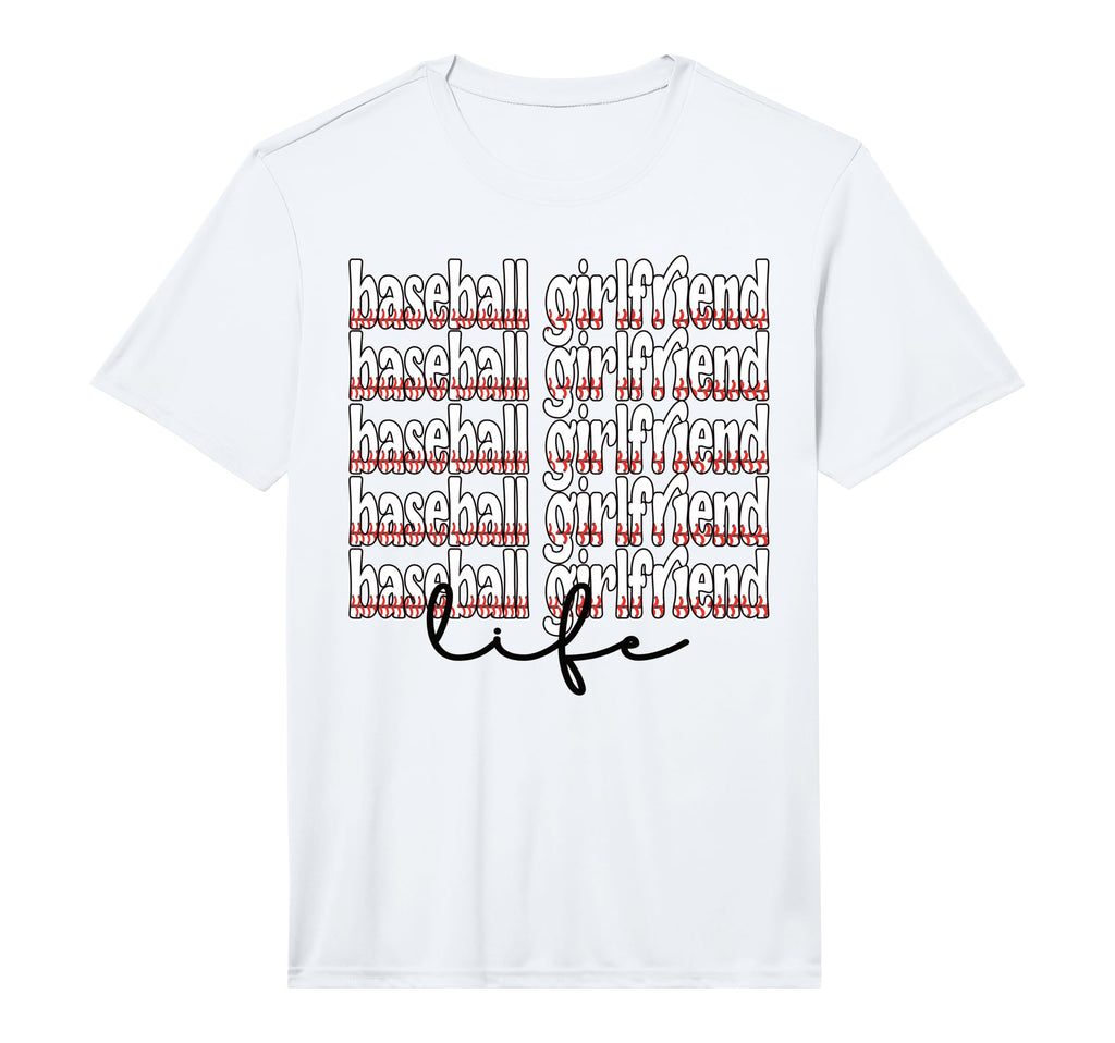 Mens Baseball Girlfriend Life Best T-Shirt - Minimalist Print Men Women - T-Shirt, Sweatshirt, Hoodie