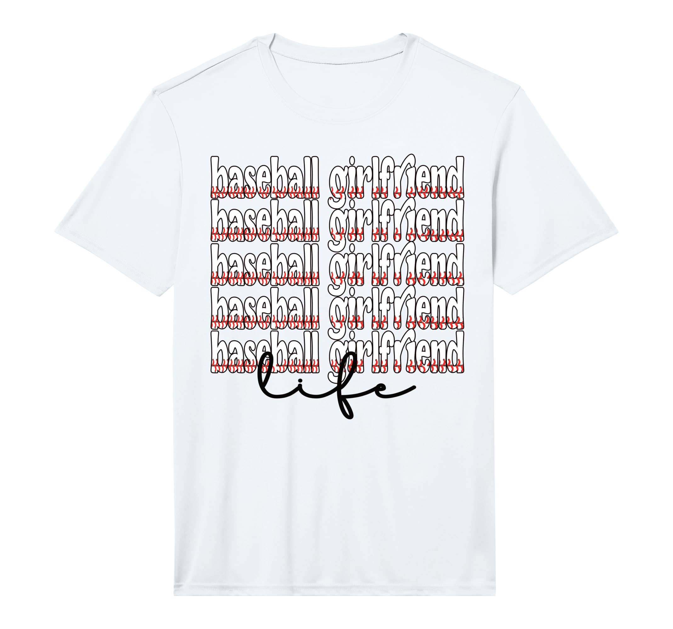 Mens Baseball Girlfriend Life Best T-Shirt - Minimalist Print Men Women - T-Shirt, Sweatshirt, Hoodie