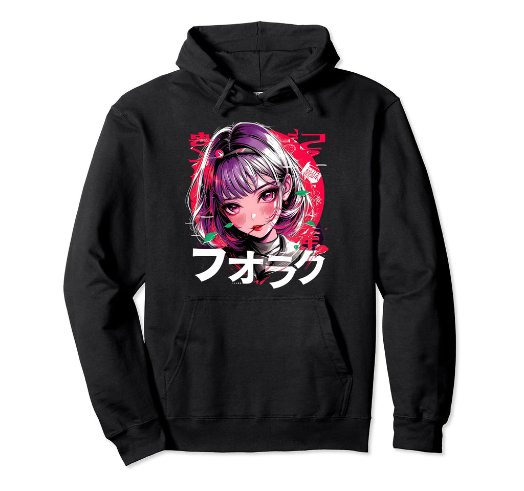Anime Goth Grunge Demon Waifu Horror Hoodie - Streetwear Style Men Women - T-Shirt, Sweatshirt, Hoodie