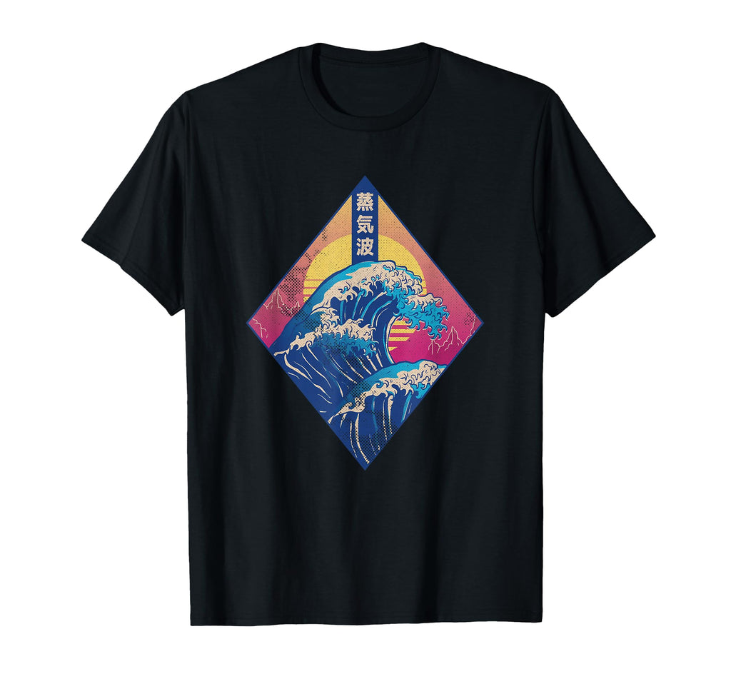 Great Wave Off Kanagawa Sunset T-Shirt - Custom Art Print Men Women - T-Shirt, Sweatshirt, Hoodie