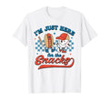 Im Just Here Snacks Baseball Hot Dogs T-Shirt - Custom Art Print Unisex - T-Shirt, Sweatshirt, Hoodie