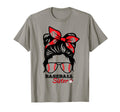 Baseball Sister Proud Sister Messy Bun T-Shirt - Unique Graphic Men Women - T-Shirt, Sweatshirt, Hoodie