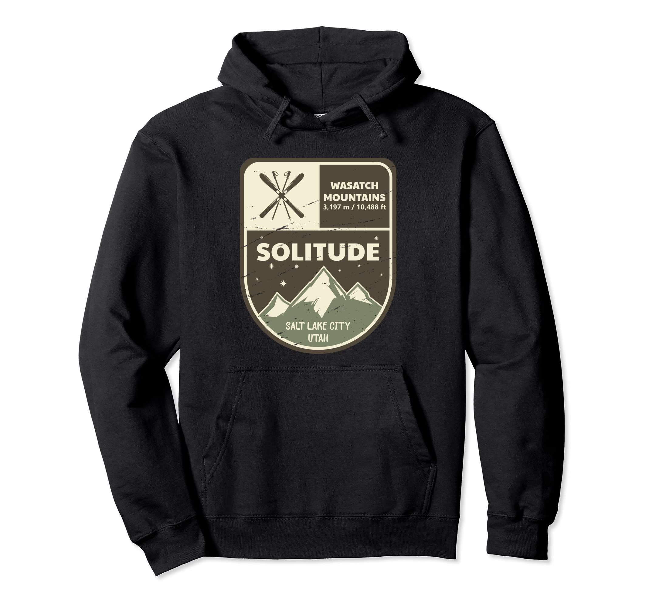 Solitude Wasatch Mountains Utah Hoodie - Custom Art Print Men Women - T-Shirt, Sweatshirt, Hoodie