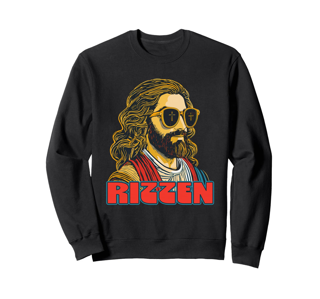 Funny Easter Pun Jesus Rizzen Sweatshirt - Streetwear Style Unisex - T-Shirt, Sweatshirt, Hoodie