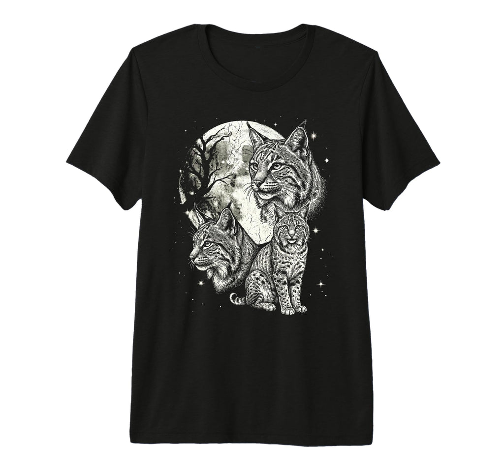 Bobcat 90S Aesthetic Y2K Bobcat Tri Blend T-Shirt - Custom Art Print Unisex - T-Shirt, Sweatshirt, Hoodie