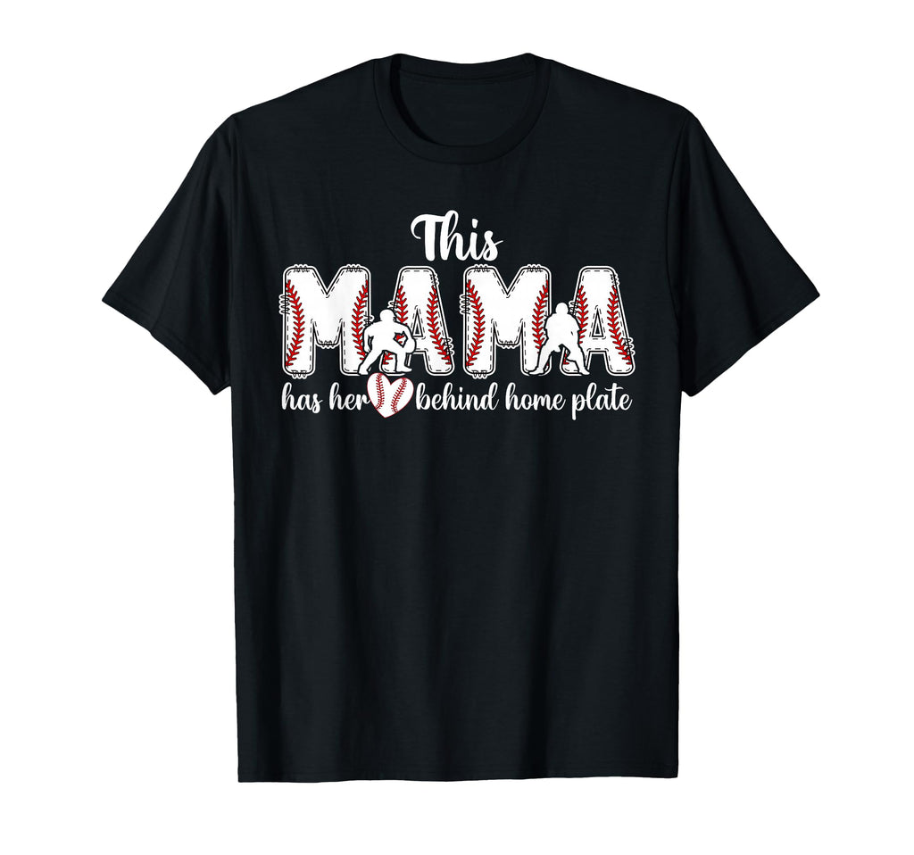 Proud Baseball Catcher Mama Baseball T-Shirt - Minimalist Print Men Women - T-Shirt, Sweatshirt, Hoodie