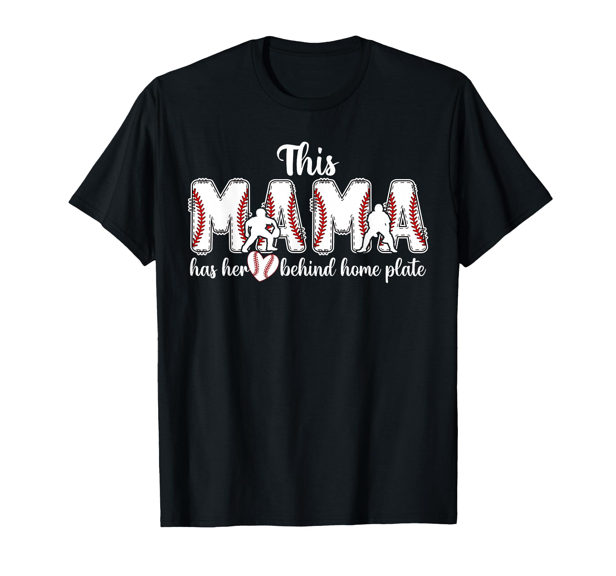 Proud Baseball Catcher Mama Baseball T-Shirt - Minimalist Print Men Women - T-Shirt, Sweatshirt, Hoodie
