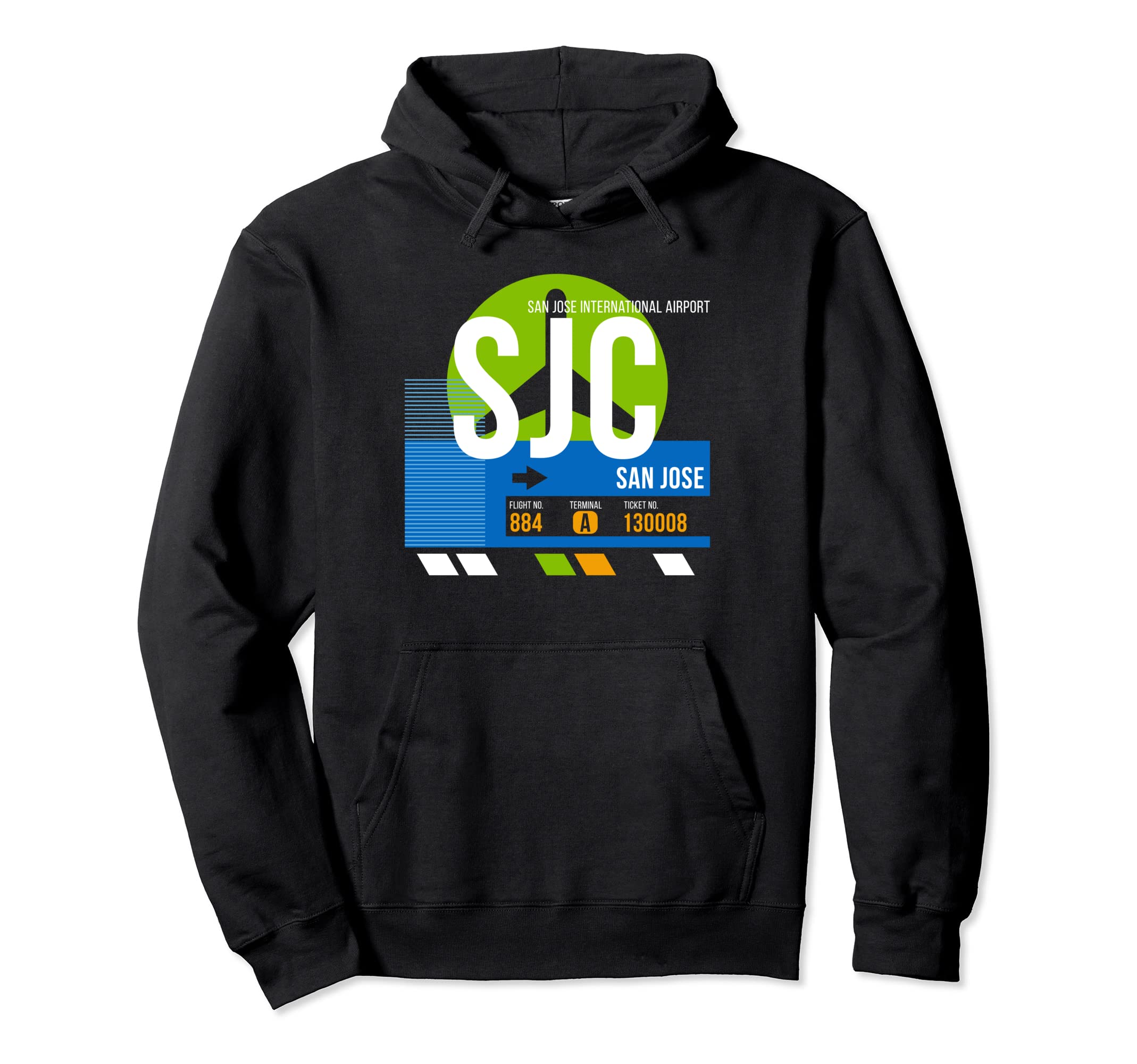 San Jose Sjc Airport Code Travel Day Travel Hoodie - Unique Graphic Unisex - T-Shirt, Sweatshirt, Hoodie
