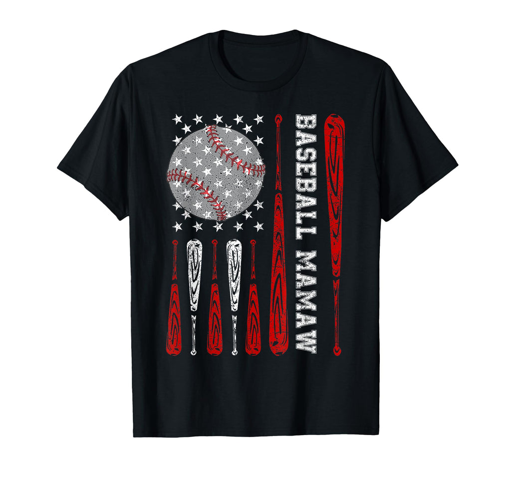 Baseball Mamaw American Flag Baseball T-Shirt - Unique Graphic for Adults - T-Shirt, Sweatshirt, Hoodie