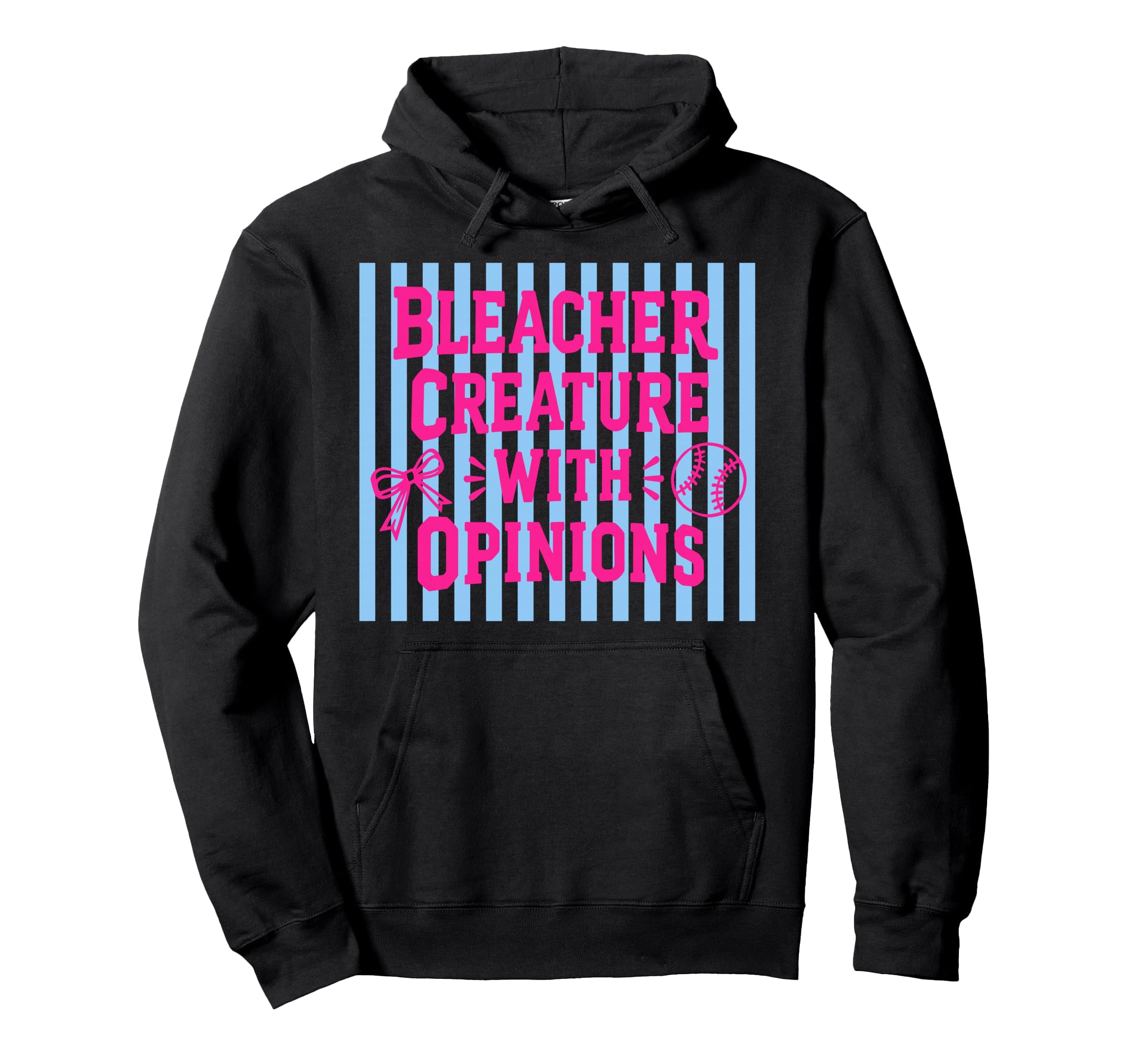 Bleacher Creature Opinions Funny Baseball Hoodie - Unique Graphic Unisex - T-Shirt, Sweatshirt, Hoodie