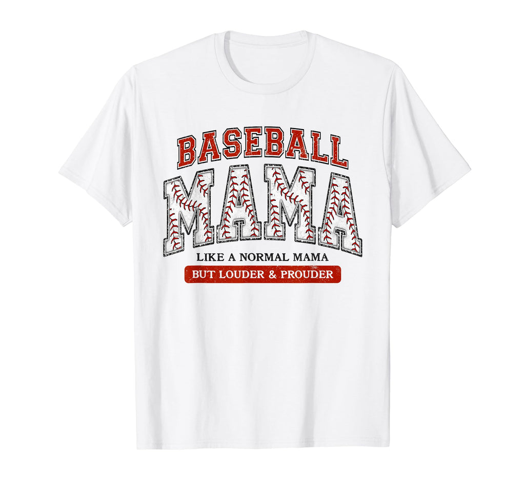 Baseball Mama Red Like Normal Mama But T-Shirt - Aesthetic Graphic Unisex - T-Shirt, Sweatshirt, Hoodie