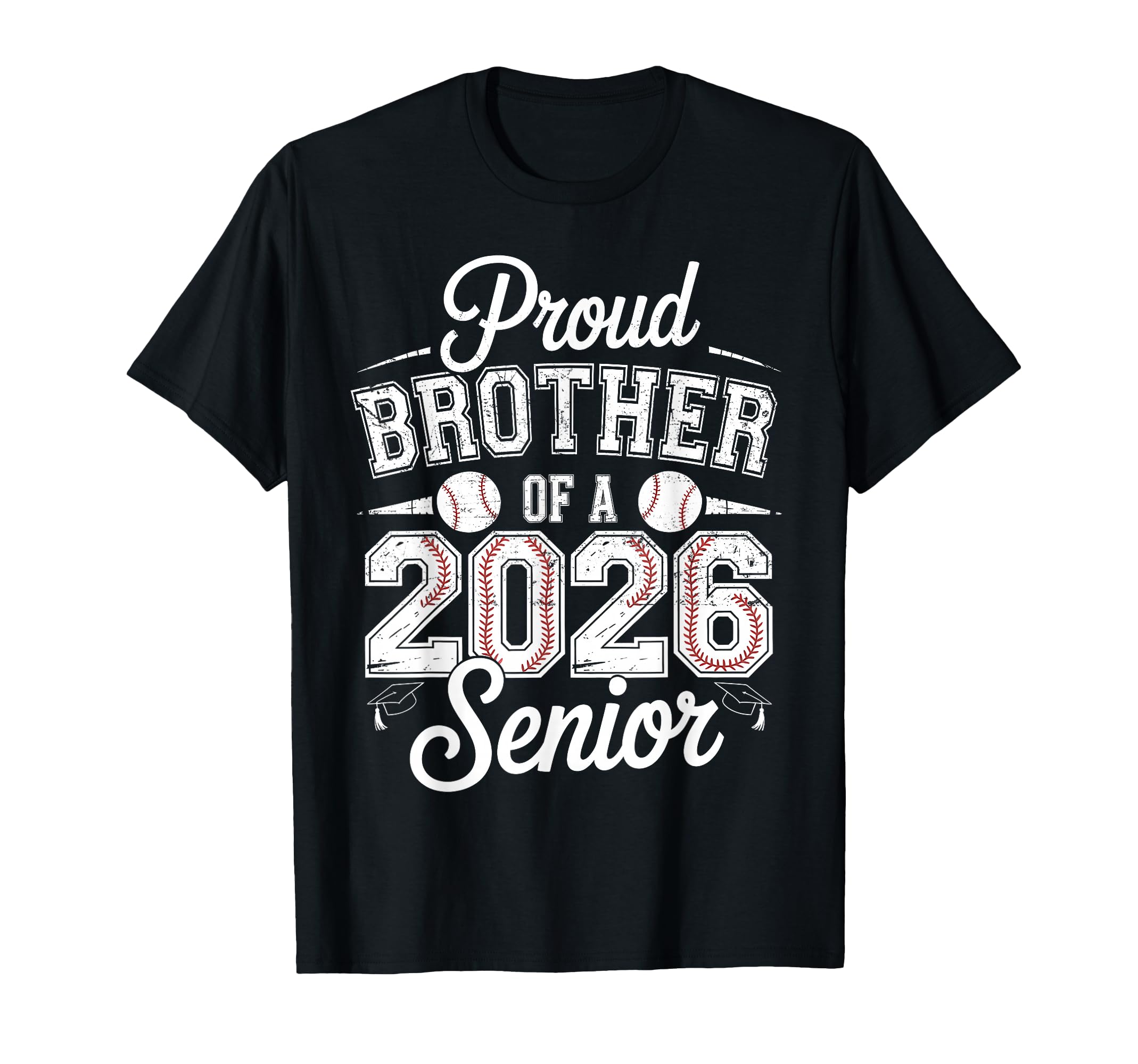 Proud Brother 2026 Senior Baseball T-Shirt - Aesthetic Graphic for Adults - T-Shirt, Sweatshirt, Hoodie