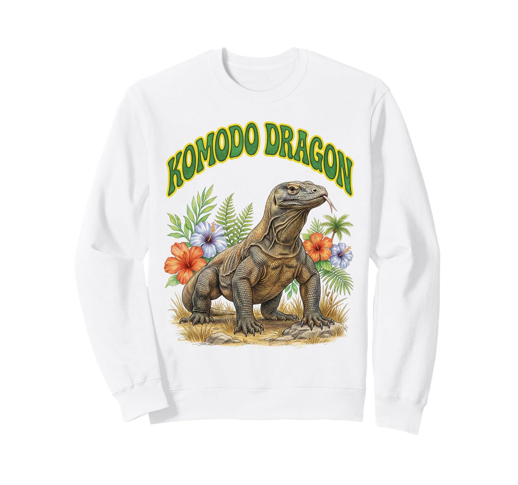 Komod Dragon Groovy Floral Sweatshirt - Minimalist Print Men Women - T-Shirt, Sweatshirt, Hoodie