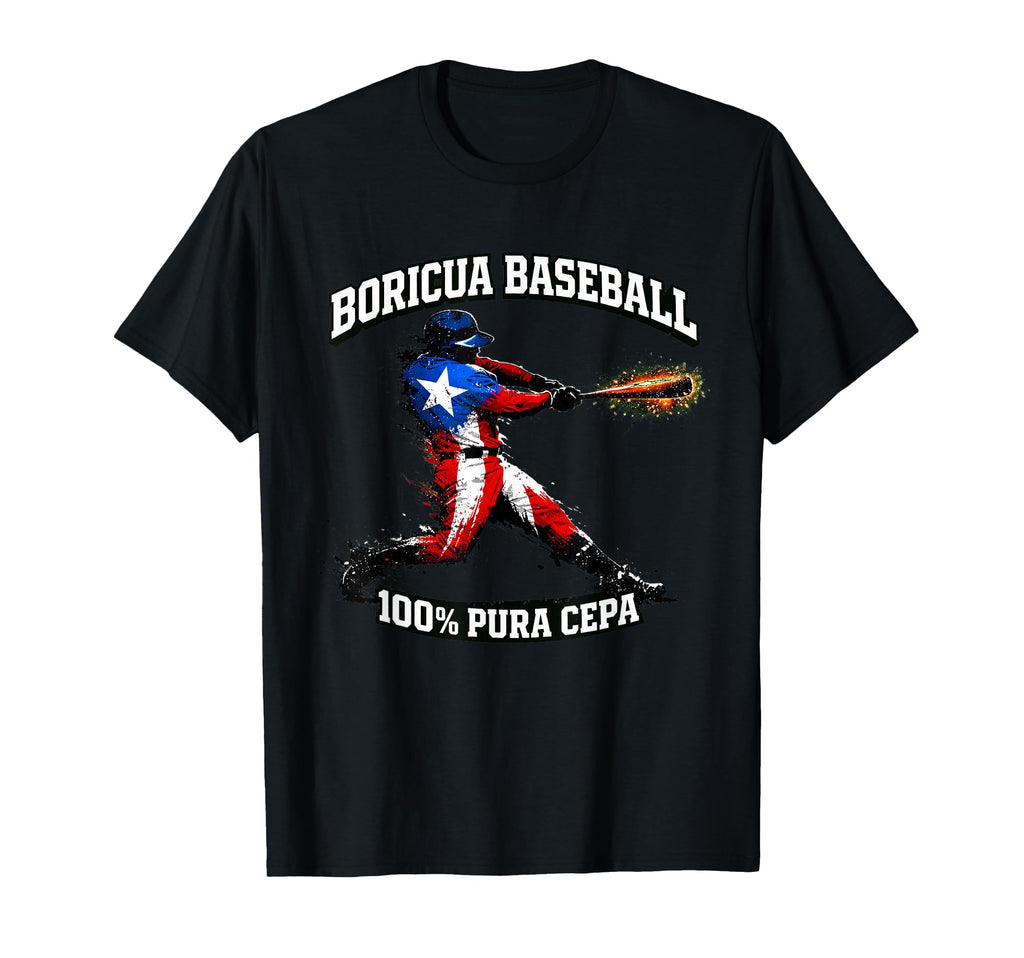 Boricua Baseball Puerto Rico Flag T-Shirt - Aesthetic Graphic for Adults - T-Shirt, Sweatshirt, Hoodie